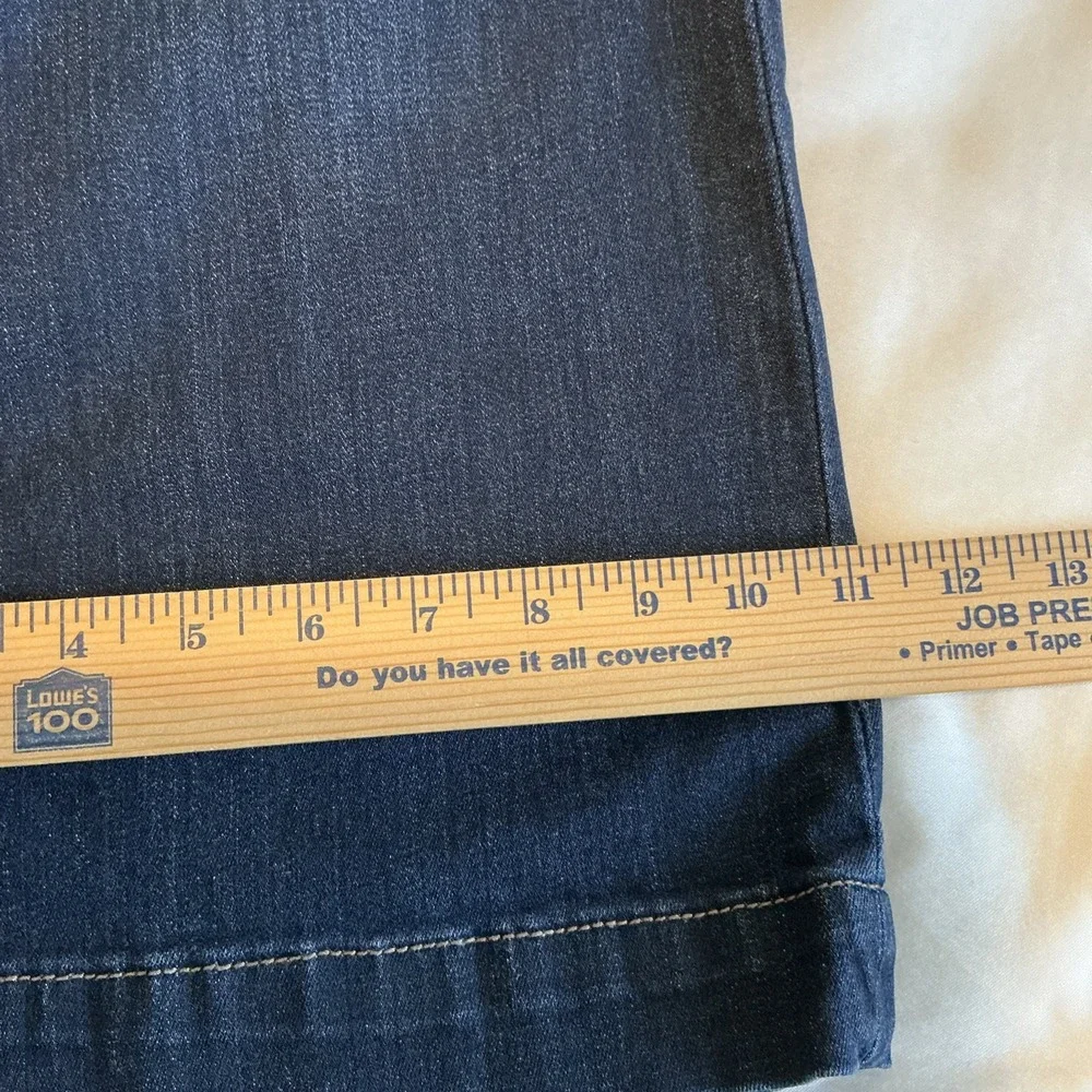 Express Cropped Jeans Women 8 Dark Blue‎ Stretch Cropped Wide Leg